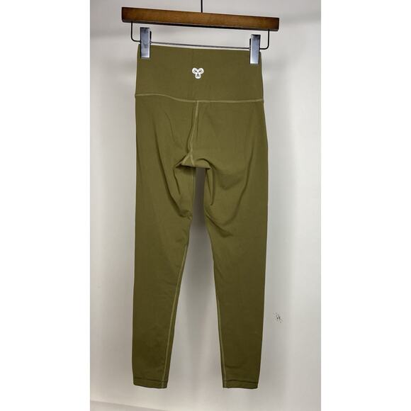 TNA TnAction Women's XS Ankle Leggings Olive Green 25" Active Yoga Athleisure - Picture 4 of 6